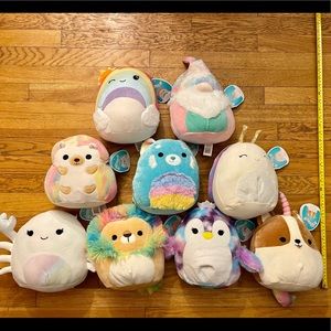 Set of 9 Squishmallows! NWT by Kellytoy Sunshine